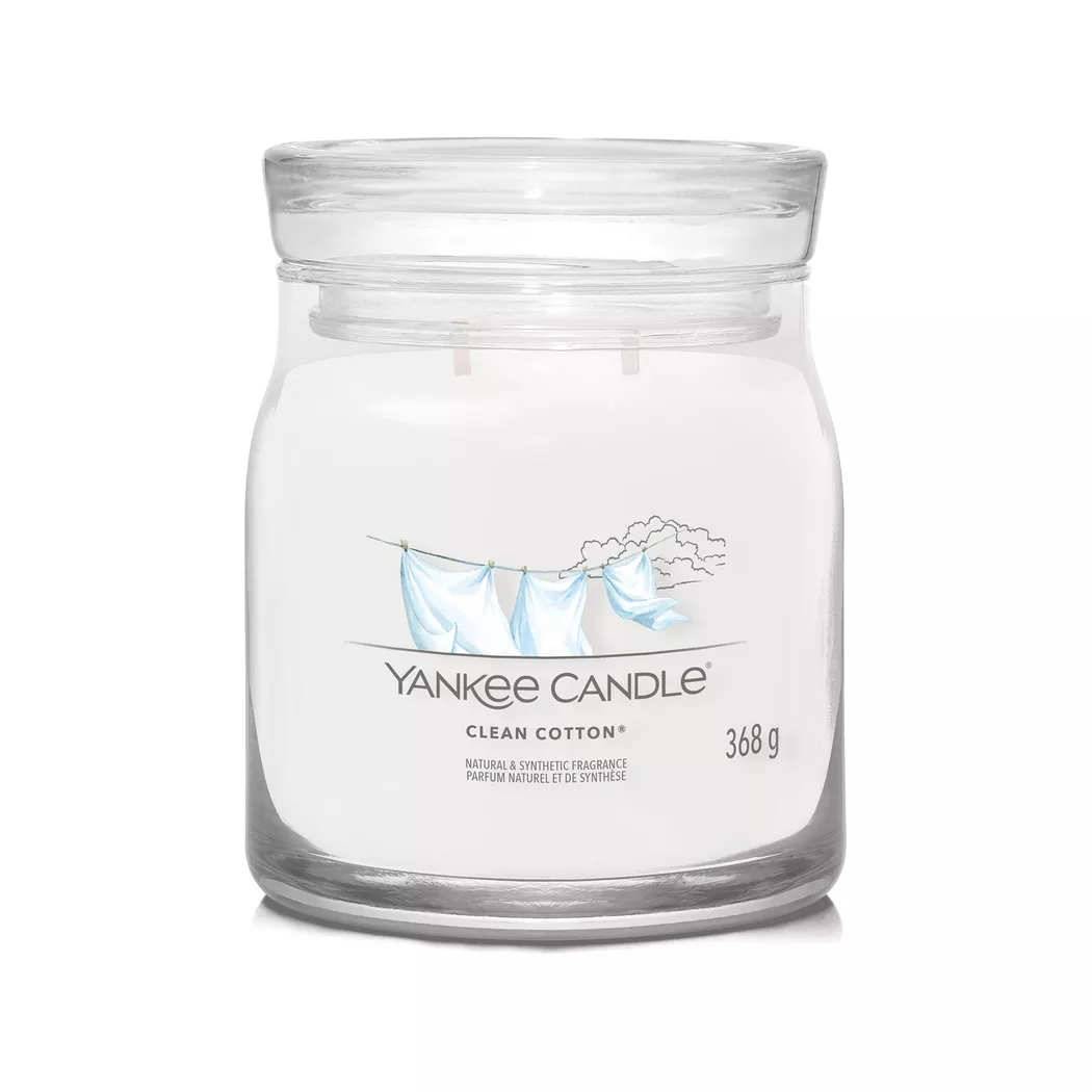 Yankee Candle Signature - Duftkerze im Glas, 368 g, Weiss