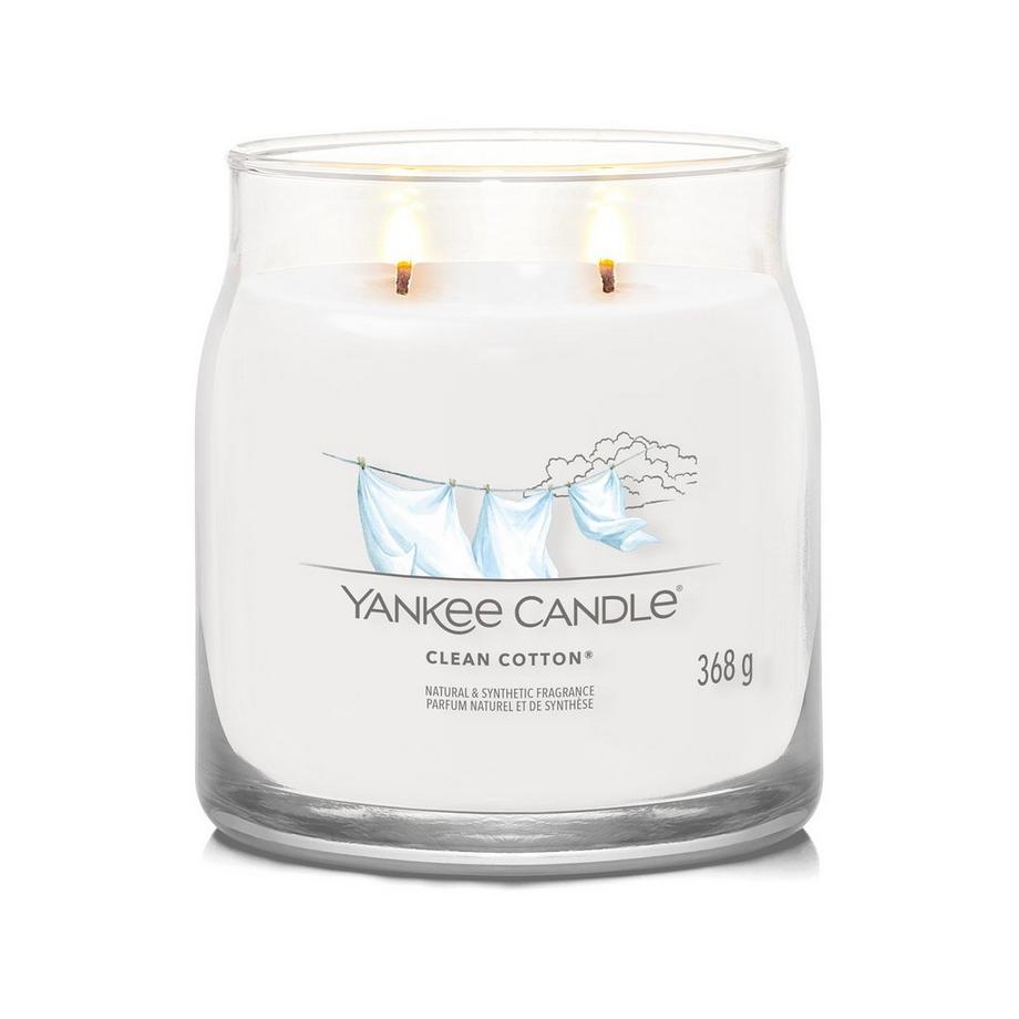 Yankee Candle Signature Duftkerze im Glas Clean Cotton 