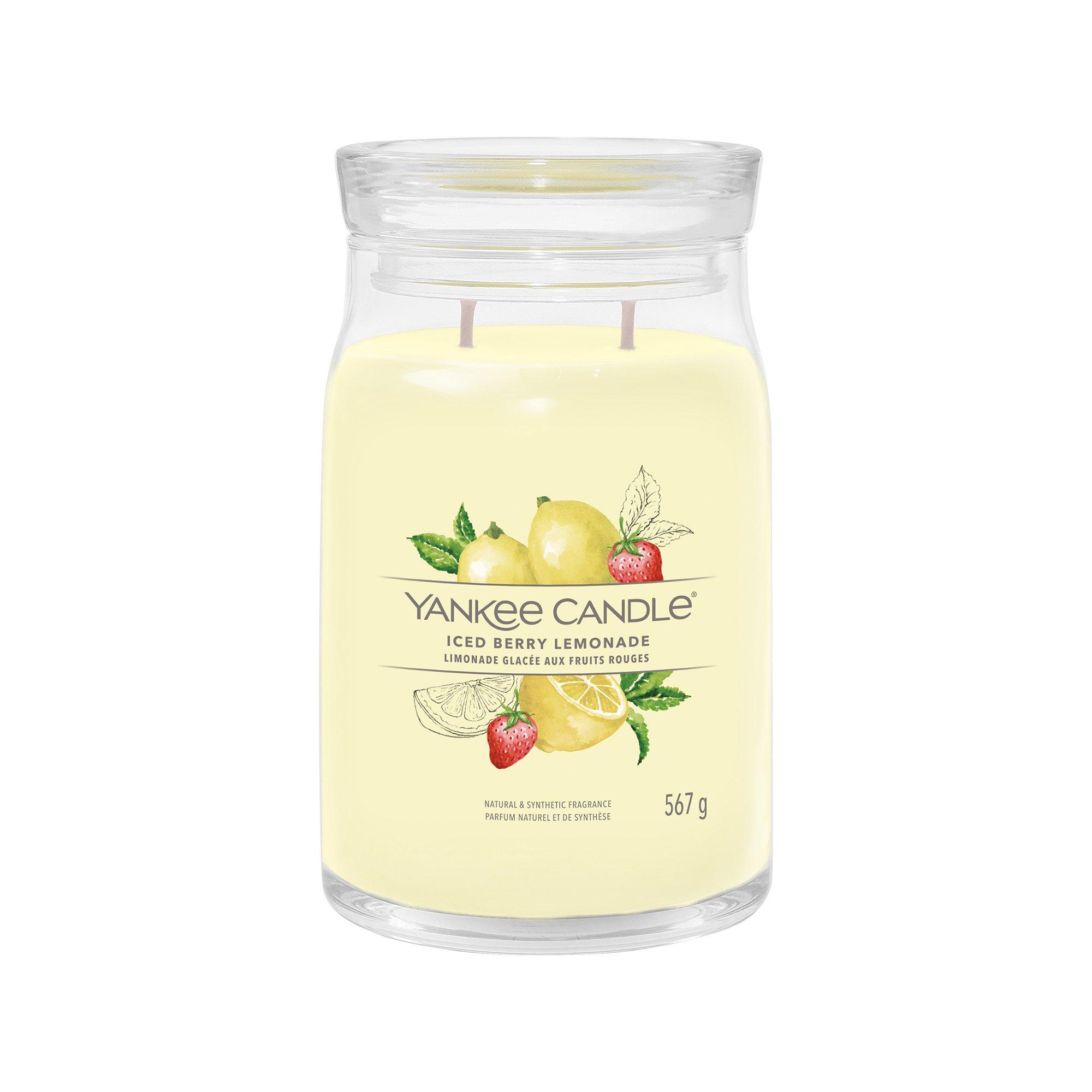 Yankee Candle Signature Bougie parfumée en verre Iced Berry Lemonade 