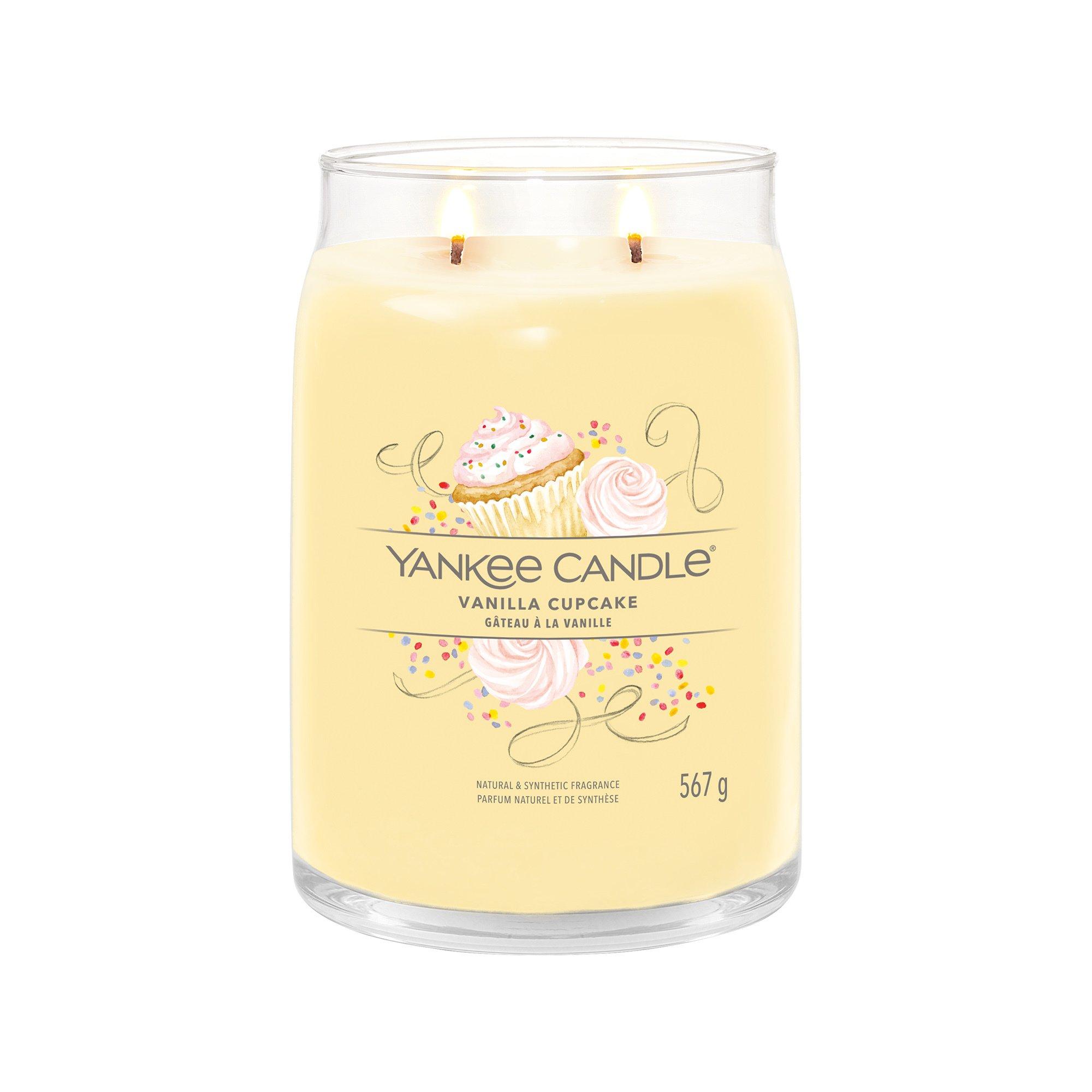 Yankee Candle Signature Bougie parfumée en verre Vanilla Cupcake 