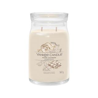 Yankee Candle Signature Bougie parfumée en verre Warm Cashmere 