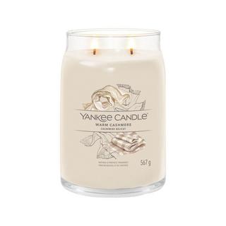 Yankee Candle Signature Bougie parfumée en verre Warm Cashmere 