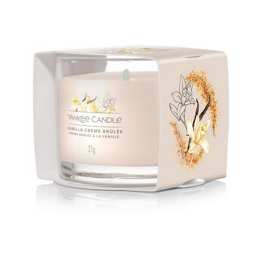 Yankee Candle Signature Bougie parfumée en verre Vanilla Crème Brûlée 