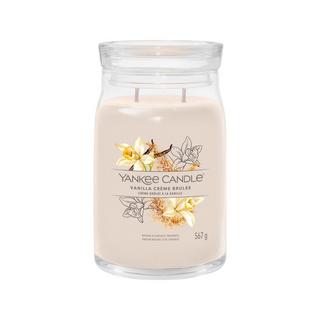 Yankee Candle Signature Bougie parfumée en verre Vanilla Crème Brûlée 