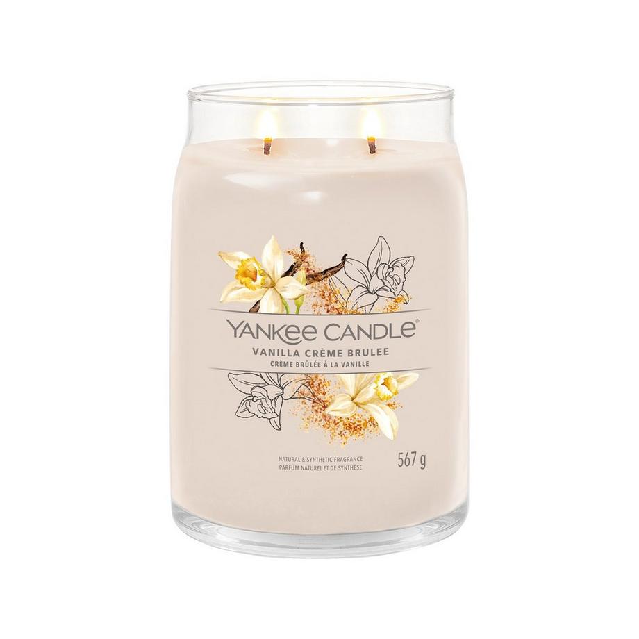 Yankee Candle Signature Duftkerze im Glas Vanilla Crème Brûlée 