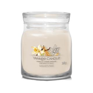 Yankee Candle Signature Bougie parfumée en verre Vanilla Crème Brûlée 