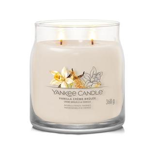 Yankee Candle Signature Bougie parfumée en verre Vanilla Crème Brûlée 
