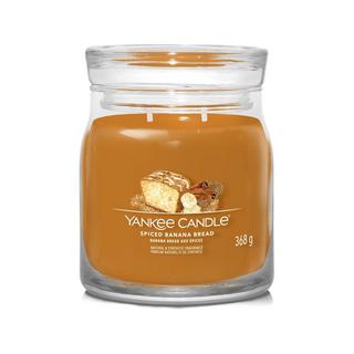 Yankee Candle Signature Bougie parfumée en verre Spiced Banana Bread 