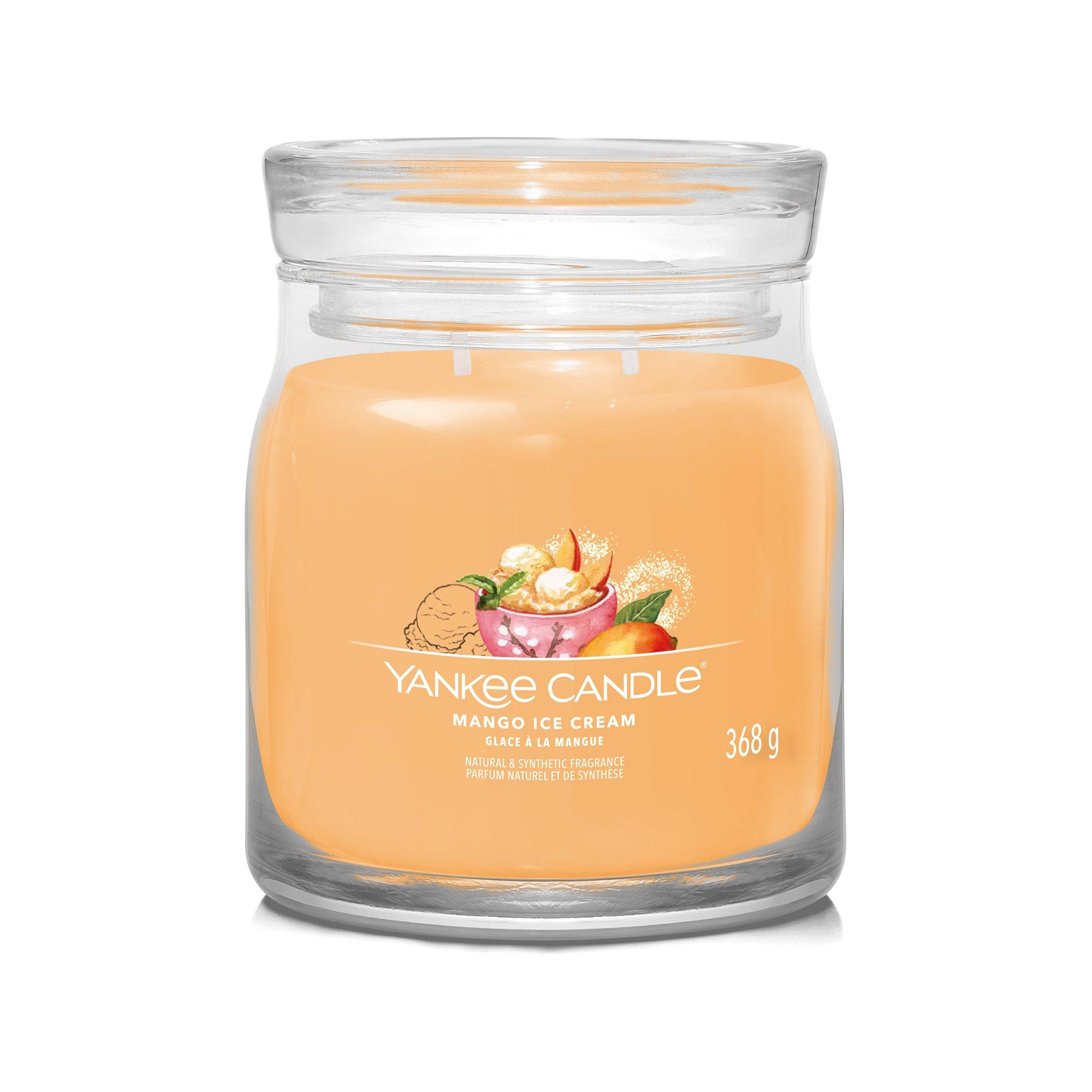 Yankee Candle Signature Bougie parfumée en verre Mango Ice Cream 