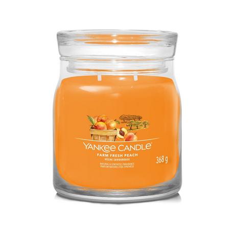 Yankee Candle Signature Bougie parfumée en verre Farm Fresh Peach 