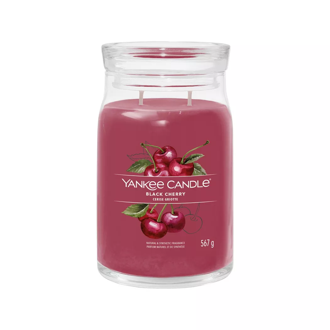 Yankee Candle Signature - Duftkerze im Glas, 567G, Cherry Bomb