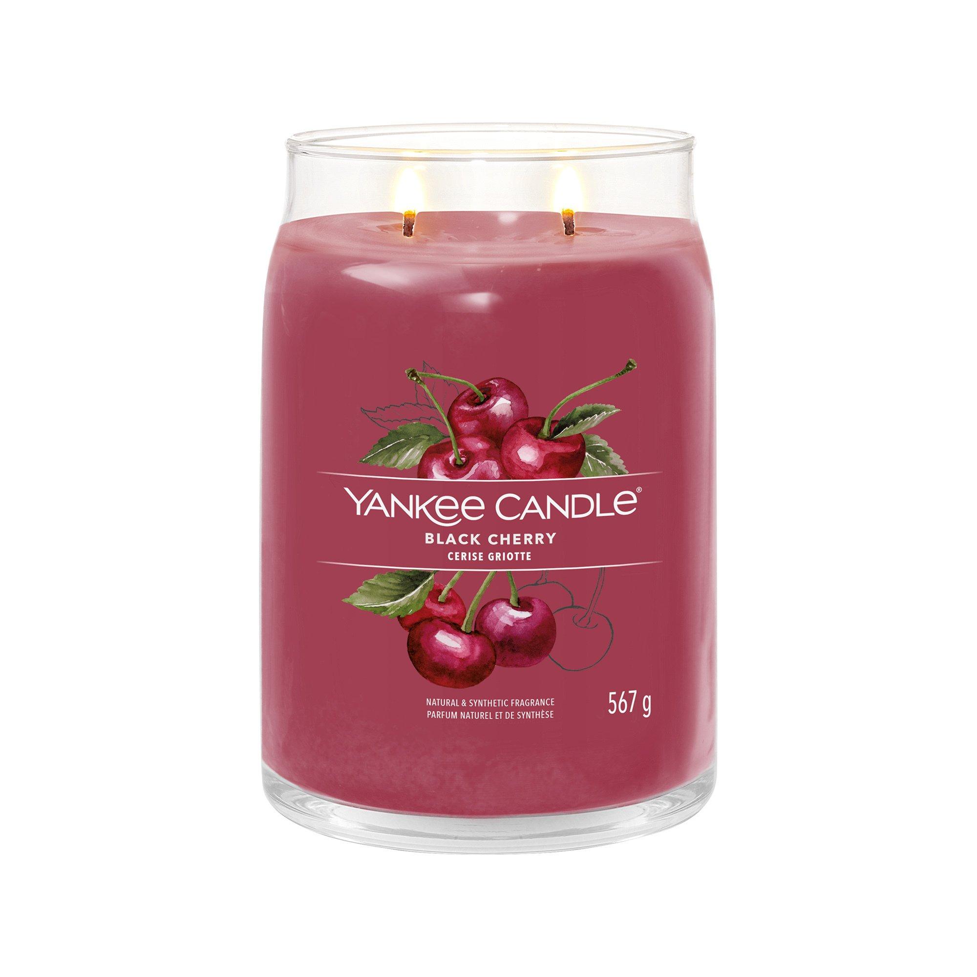 Yankee Candle Signature Candela profumata in vetro Black Cherry 