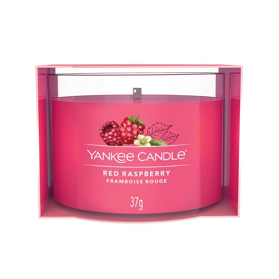 Yankee Candle Signature Bougie parfumée en verre Red Raspberry 
