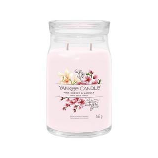 Yankee Candle Signature Bougie parfumée en verre Pink Cherry & Vanilla 