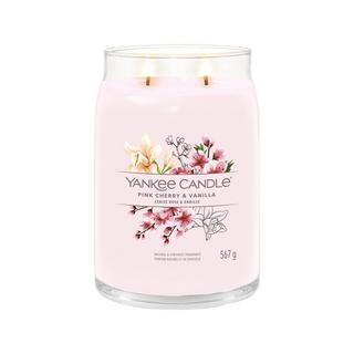 Yankee Candle Signature Bougie parfumée en verre Pink Cherry & Vanilla 
