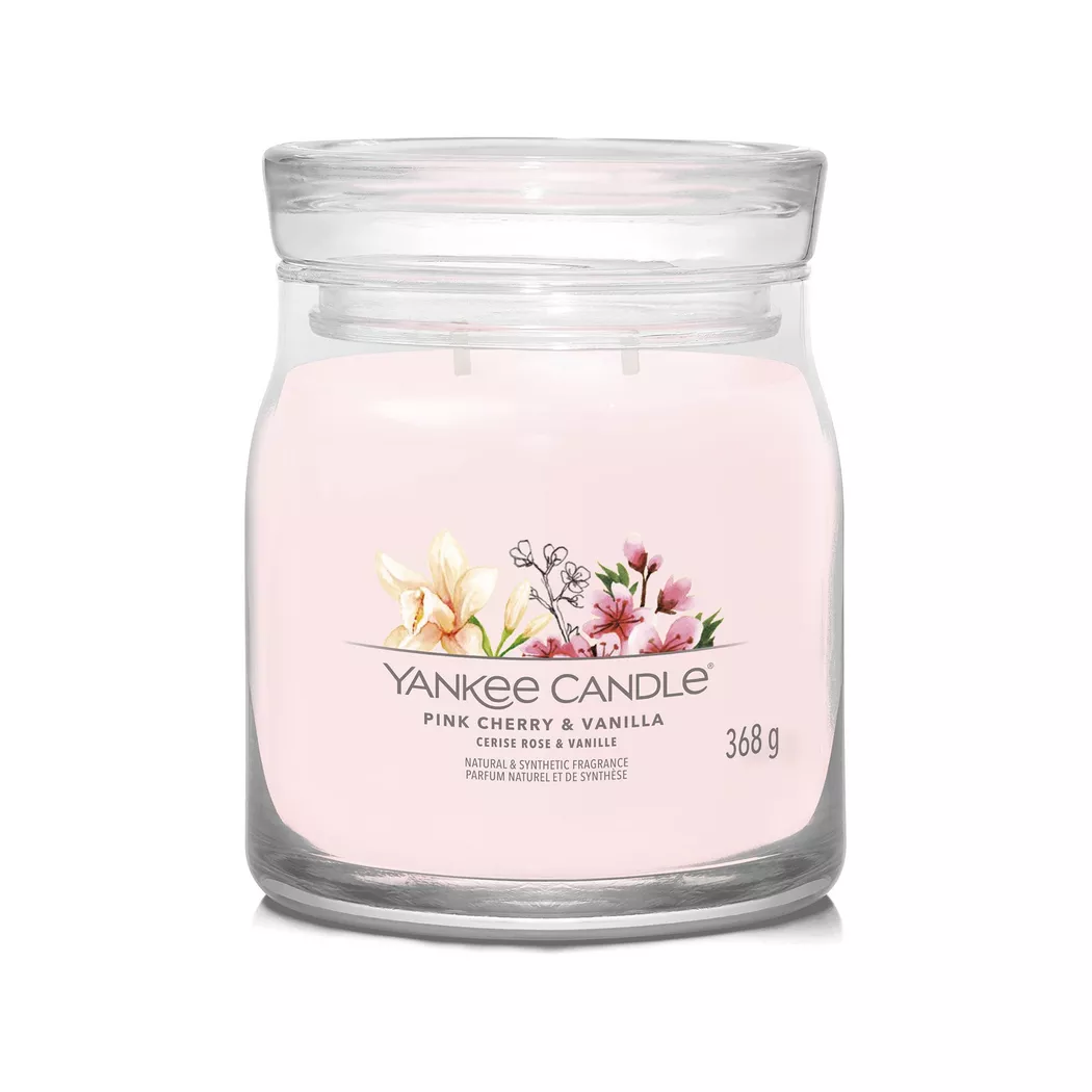 Yankee Candle Signature - Duftkerze im Glas, 368 g, Hellrosa