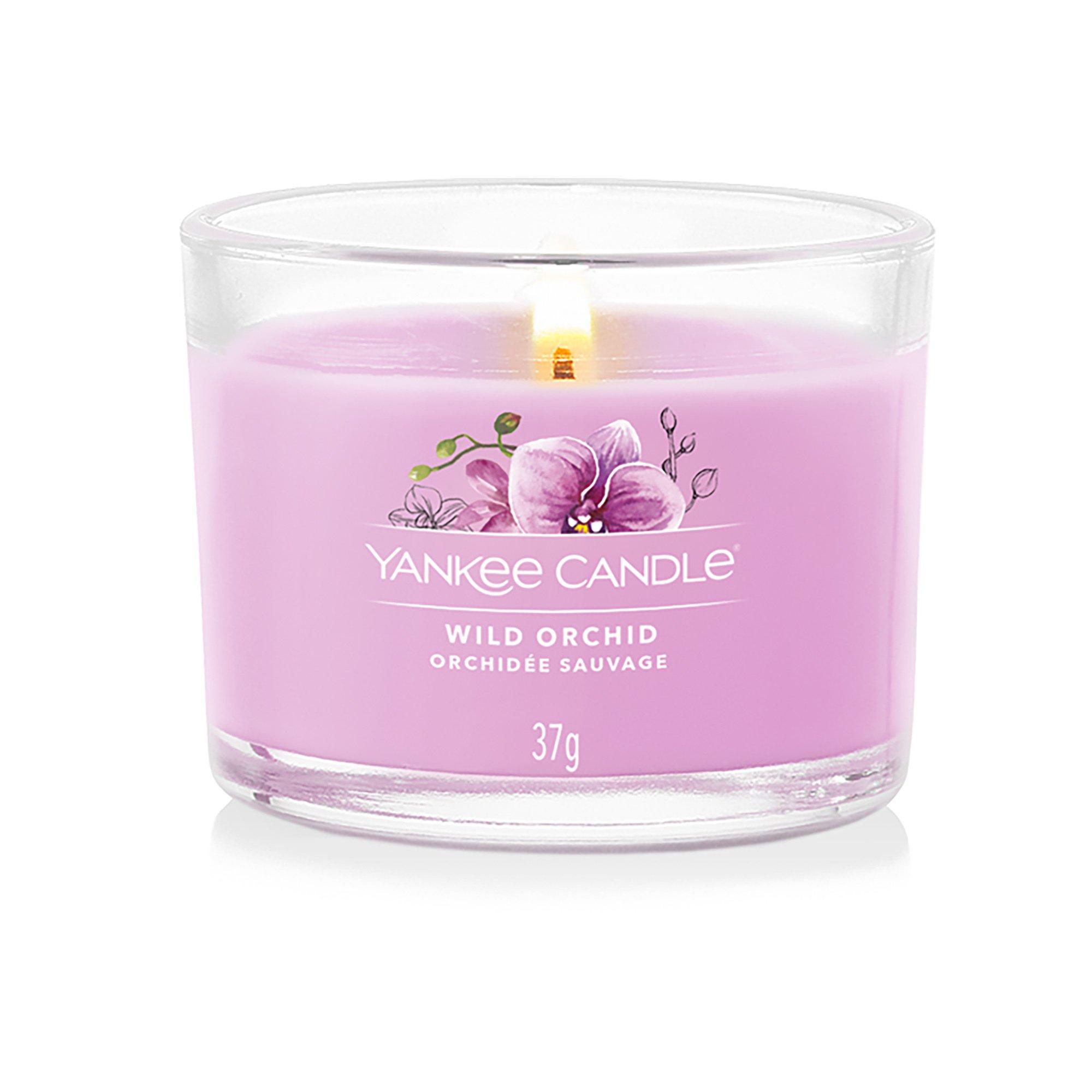 Yankee Candle Signature Bougie parfumée en verre Wild Orchid 