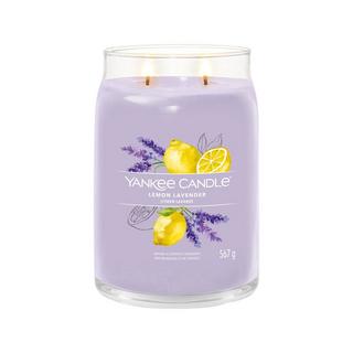 Yankee Candle Signature Bougie parfumée en verre Lemon Lavender 