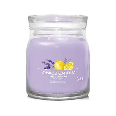 Yankee Candle Signature Bougie parfumée en verre Lemon Lavender 