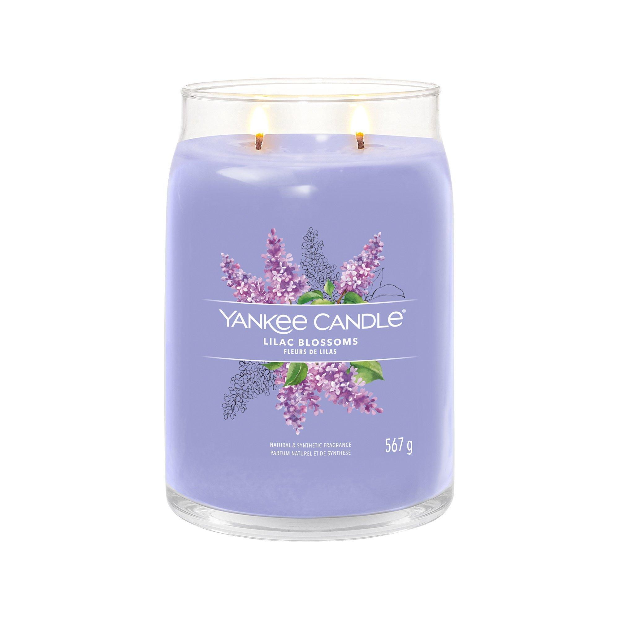 Yankee Candle Signature Bougie parfumée en verre Lilac Blossoms 