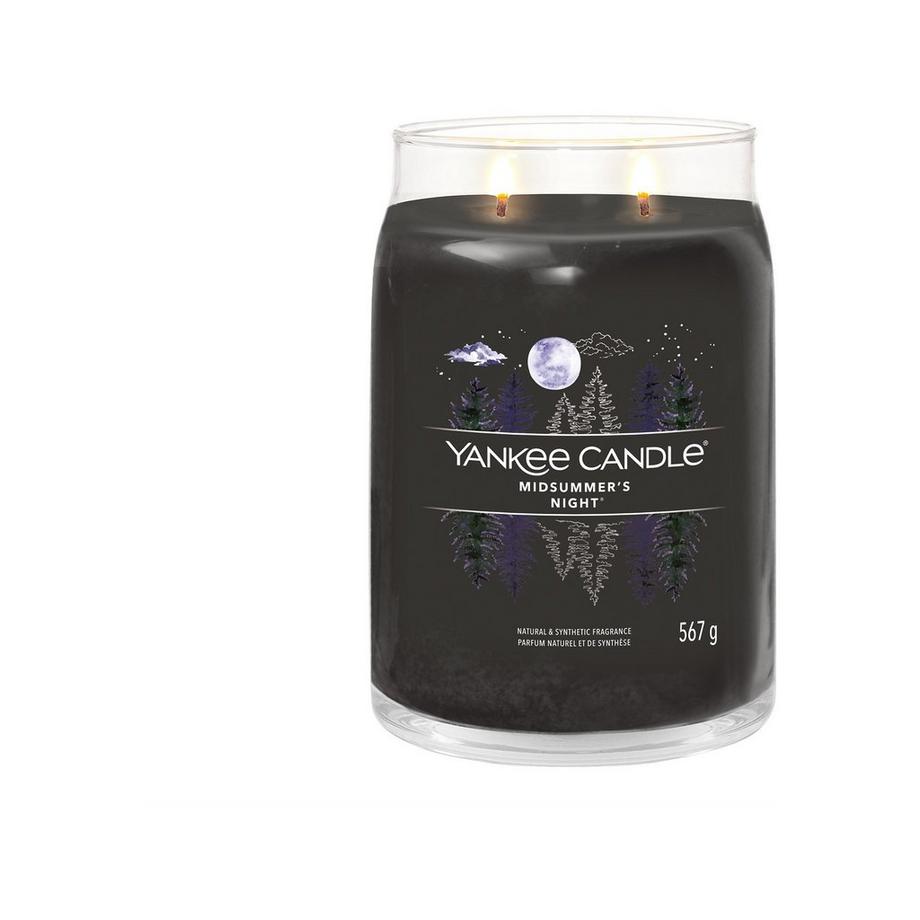 Yankee Candle Signature Bougie parfumée en verre Midsummers Night 