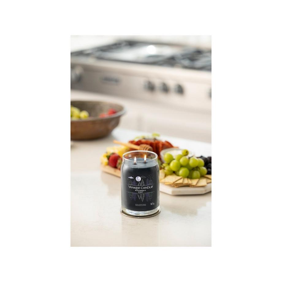 Yankee Candle Signature Bougie parfumée en verre Midsummers Night 