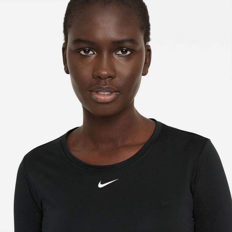 NIKE W NK ONE DF LS STD TOP T-shirt, col rond, manches longues 