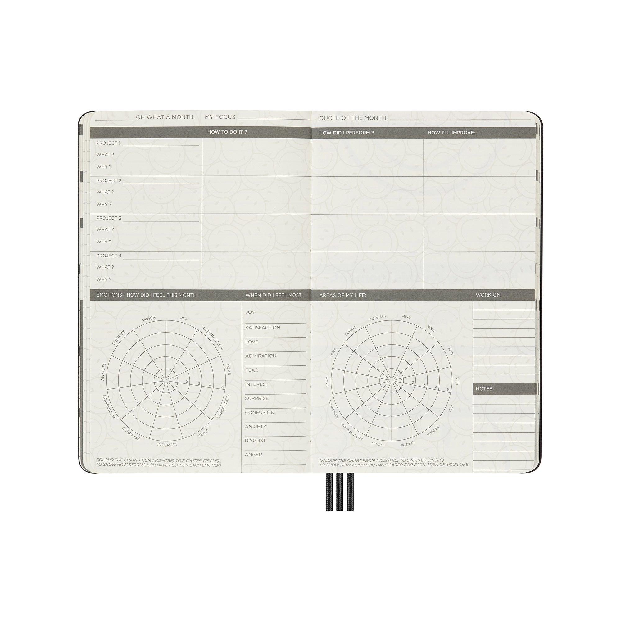 MOLESKINE Calendario note senza data Smiley 