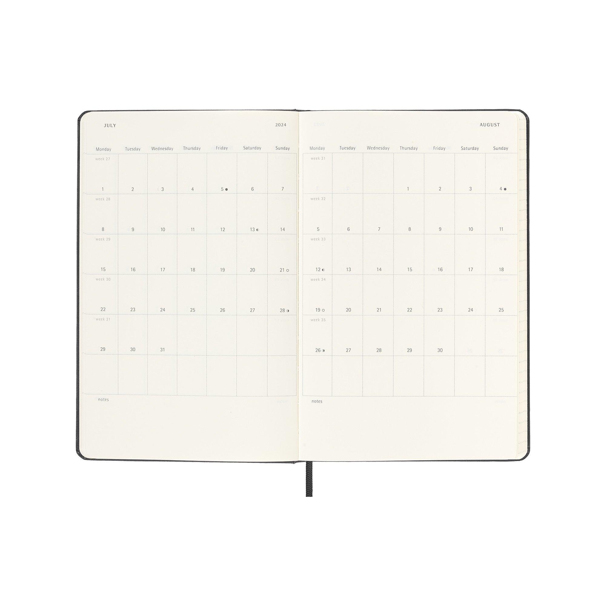 Moleskine Wochenplaner 2026 - Horizontaler Kalender Mit Festem Einband