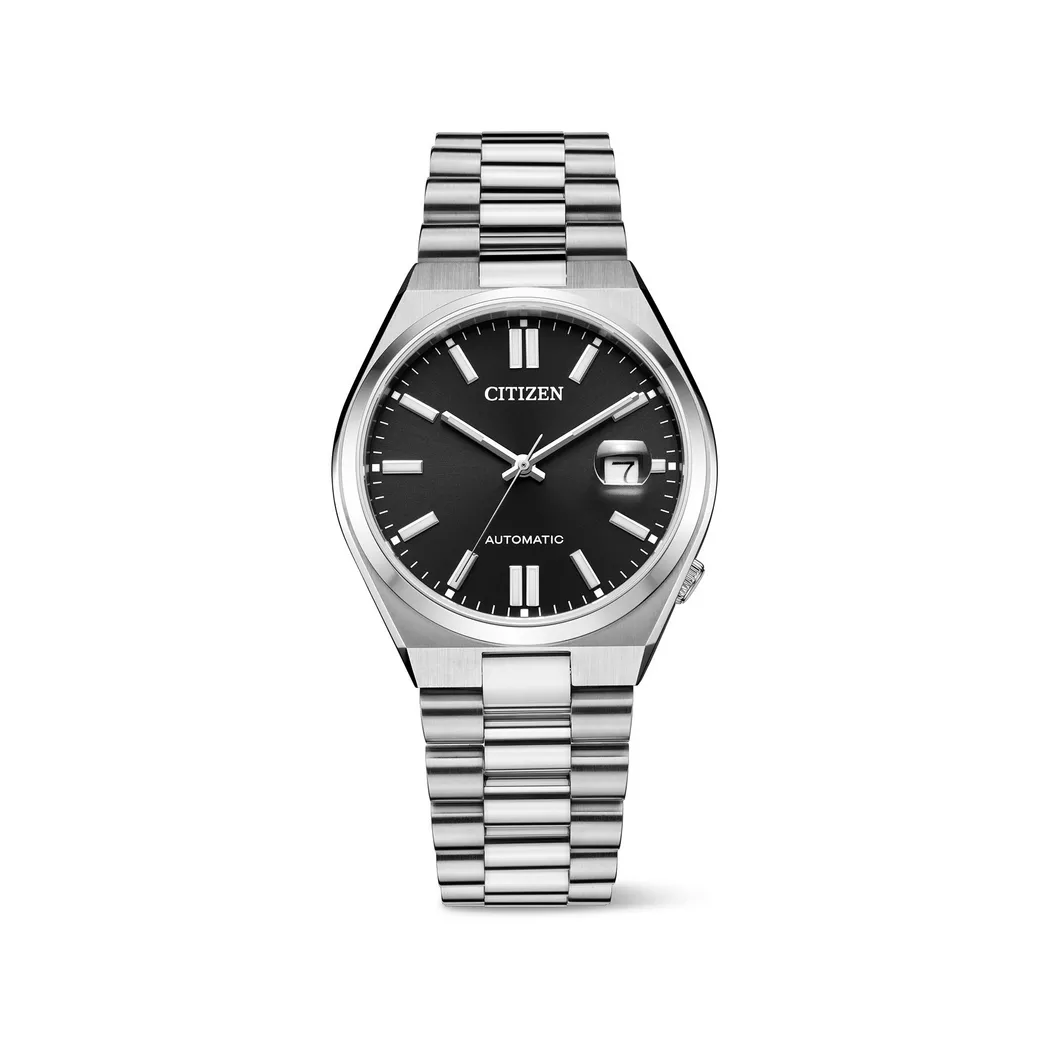 Automatikuhr CITIZEN "TSUYOSA 60h", silber (silberfarben, schwarz), Armbanduhren, Damen, Automatikuhr, Armbanduhr, Damenuhr, Herrenuhr, Edelstahlarmband, Saphirglas, Datum 4