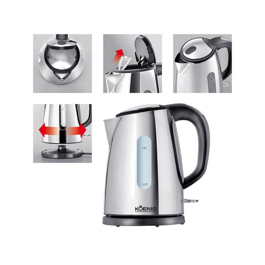 König Wasserkocher Chrome Line, 1 Lt 