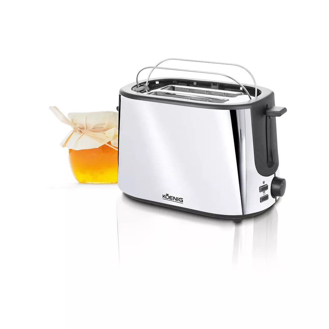 König – Toaster, 2 Scheiben, Chrom