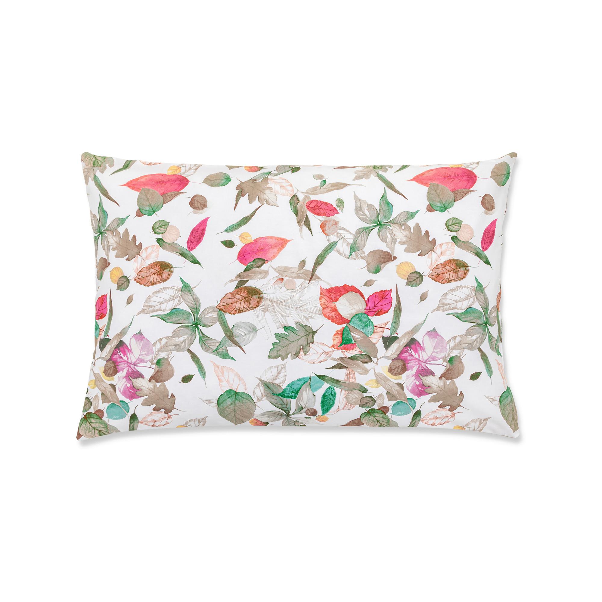 FAZZINI Federa in raso con stampa a foglie  