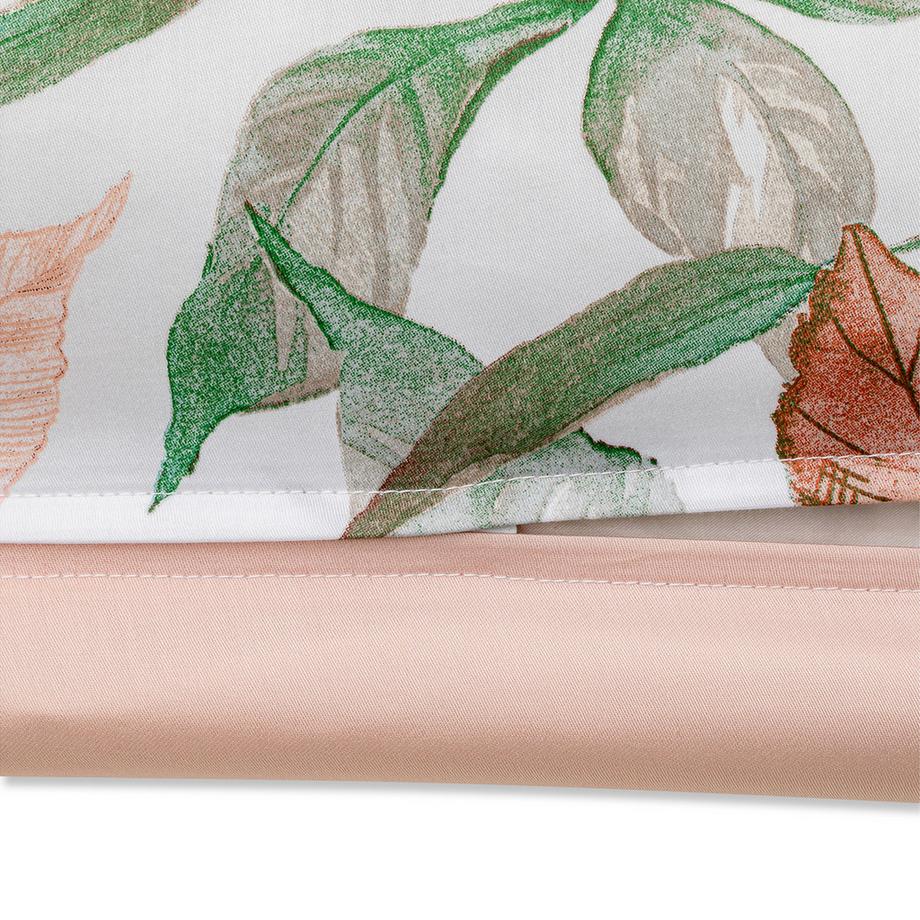 FAZZINI Blätterdruck Satin Kissenbezug  