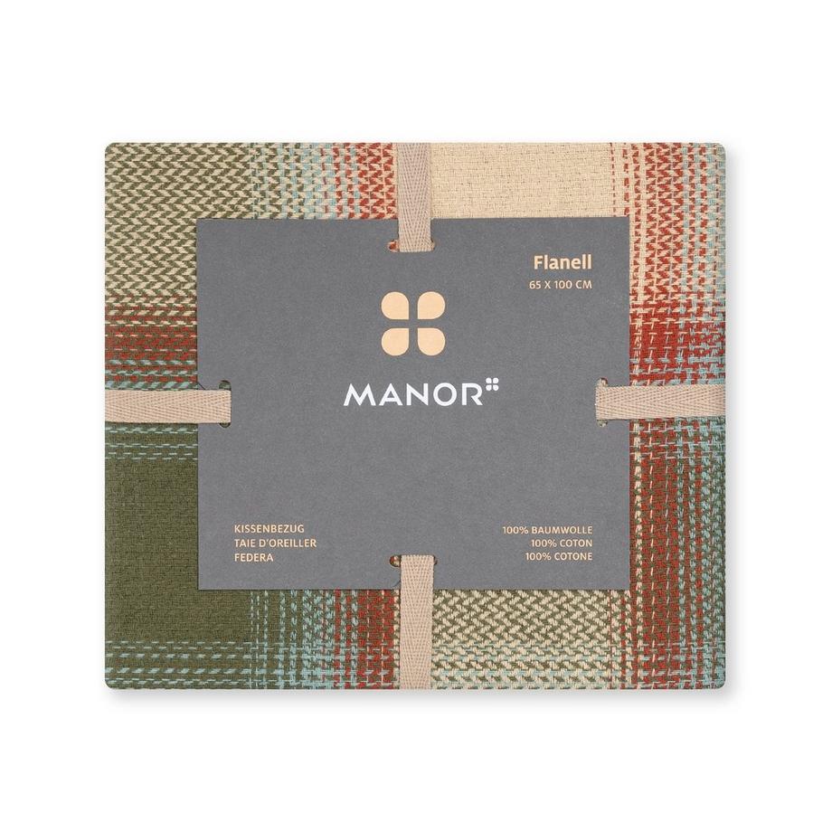 Manor Norwich Taie d'oreiller à motif écossais  