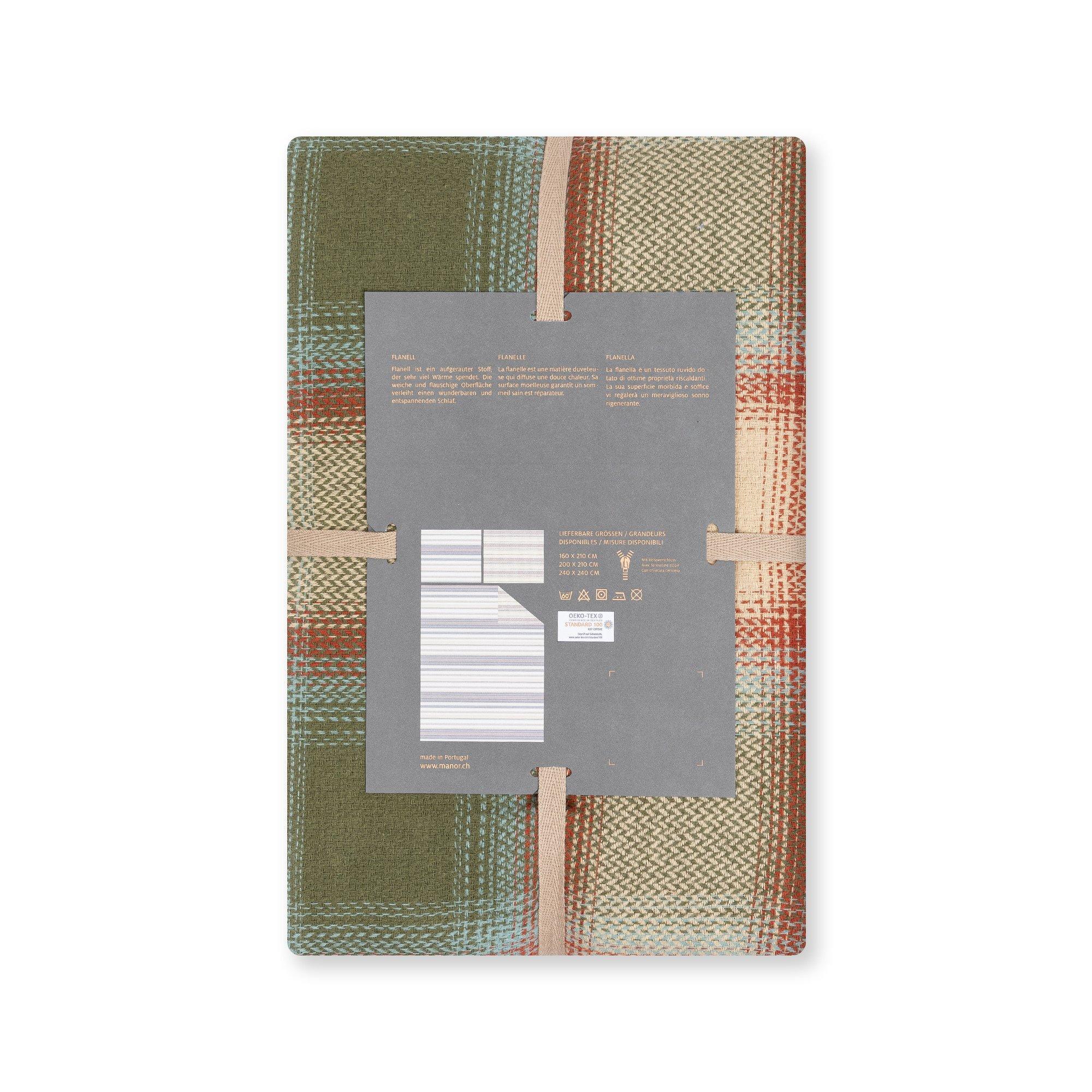 Manor Norwich Housse de Couette en Flanelle à Carreaux  