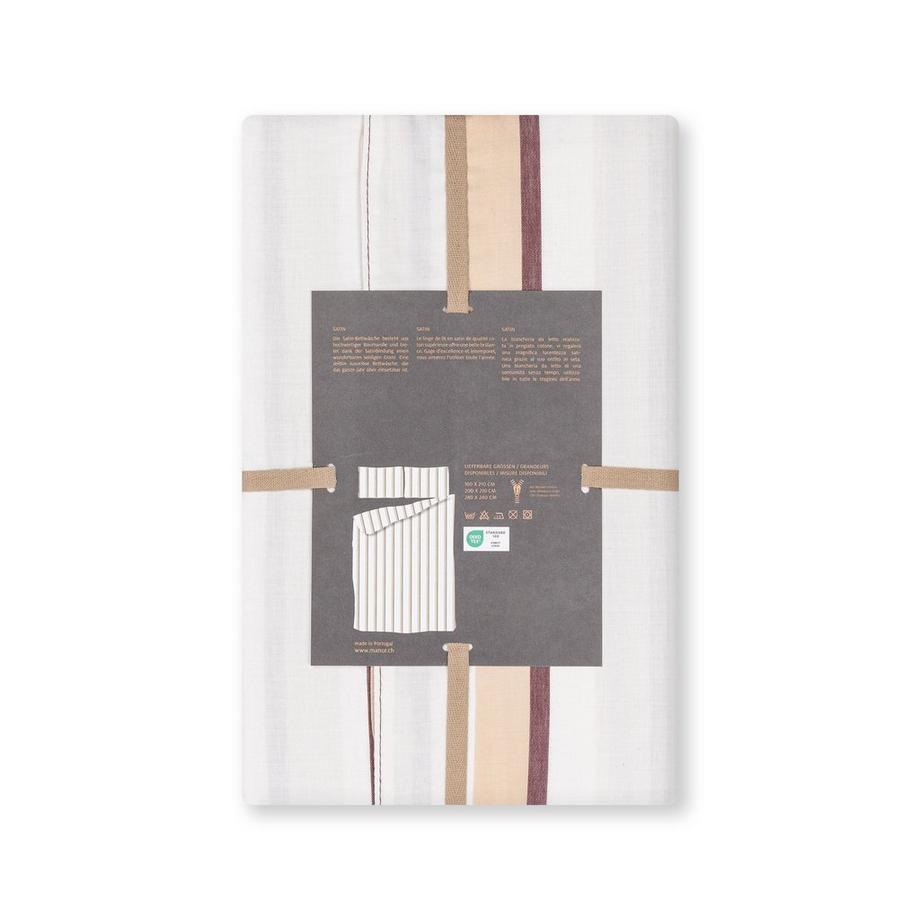 Manor Trieste Gestreifter Satin Duvetbezug  