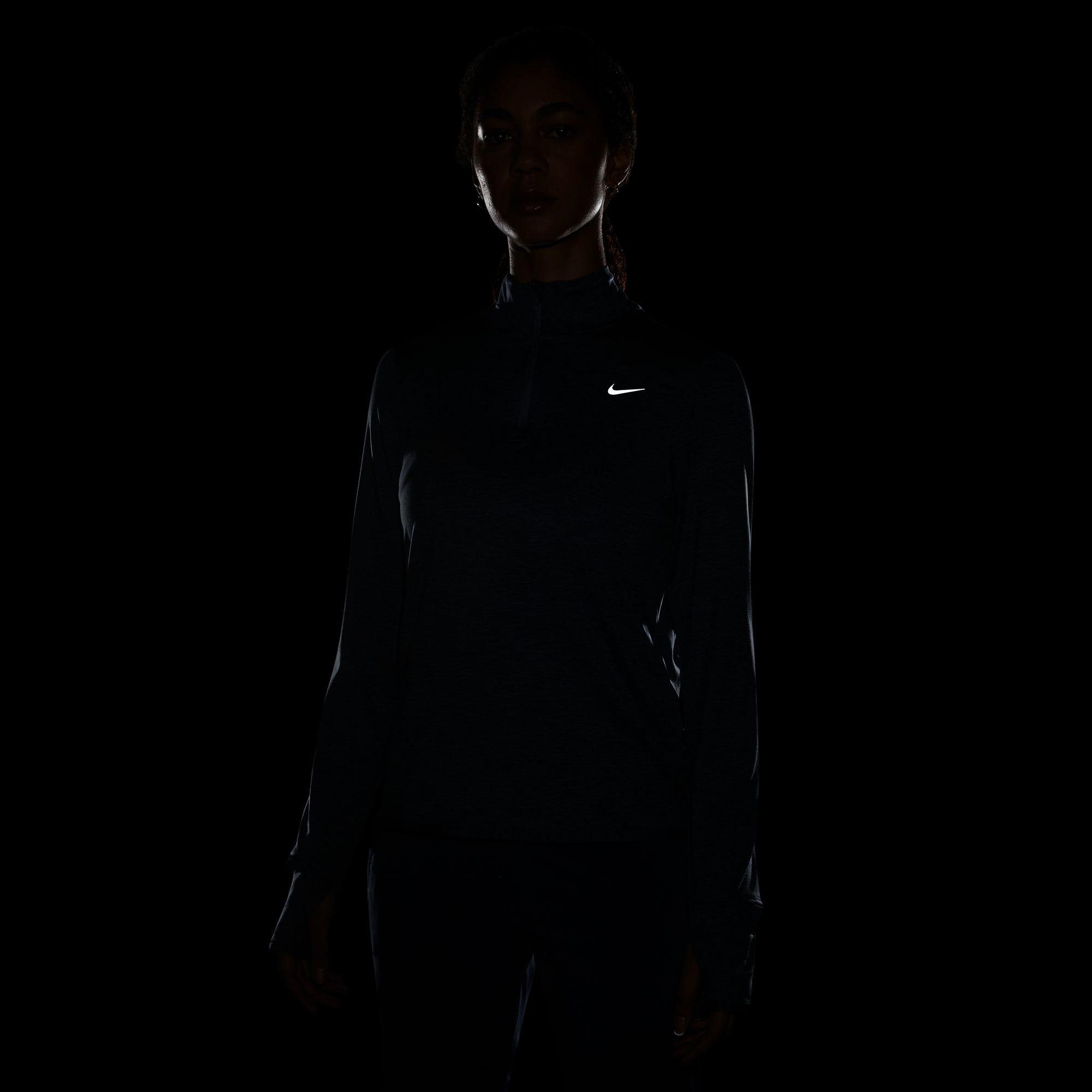 NIKE W NK SWIFT ELMNT DF UV HZ TOP T-Shirt, Rundhals, langarm 