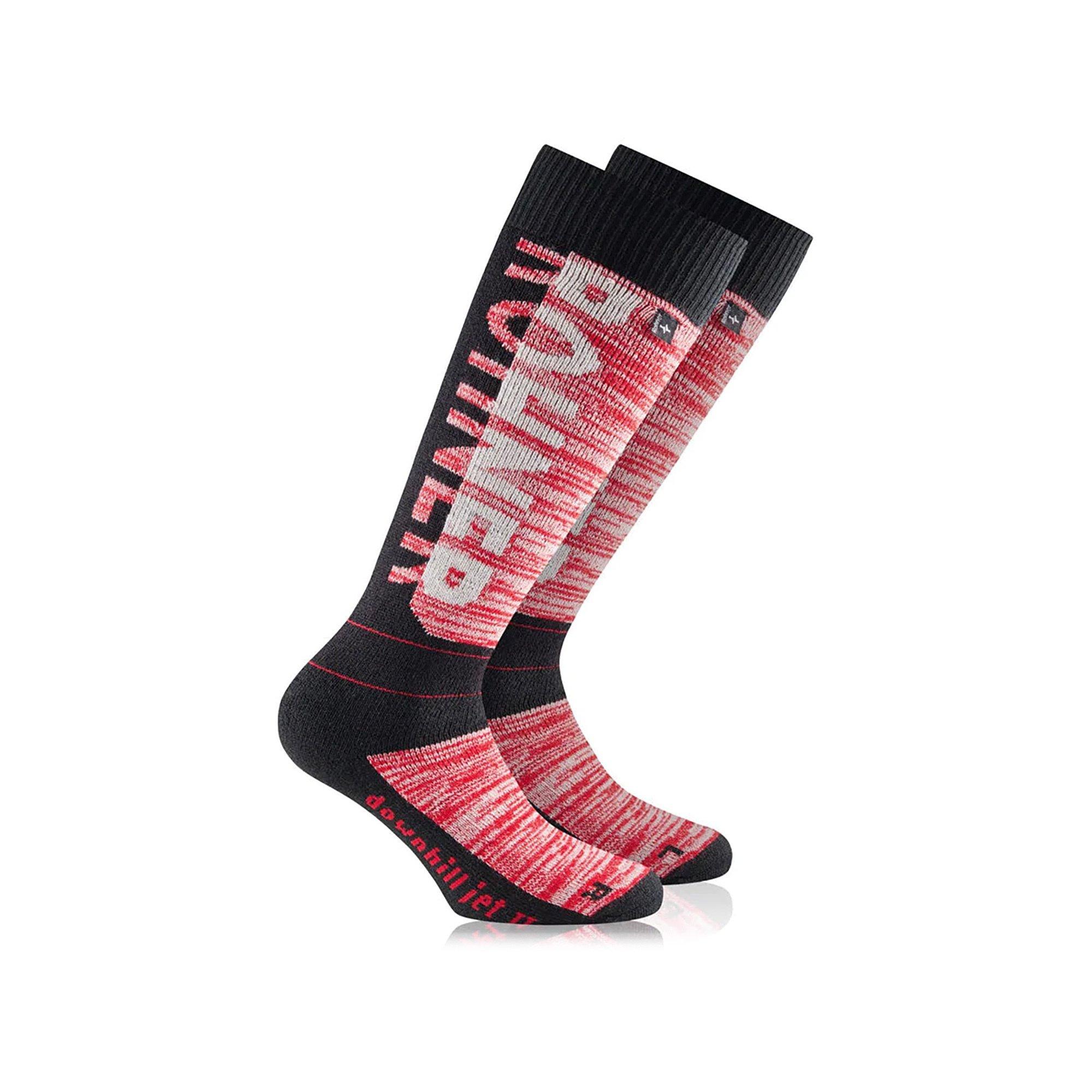 Image of Wadenlange Skisocken Damen Schwarz-Bunt 36-38