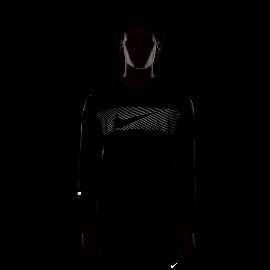 NIKE M NK DF UV MILER TOP LS FLASH T-Shirt, Rundhals, langarm 