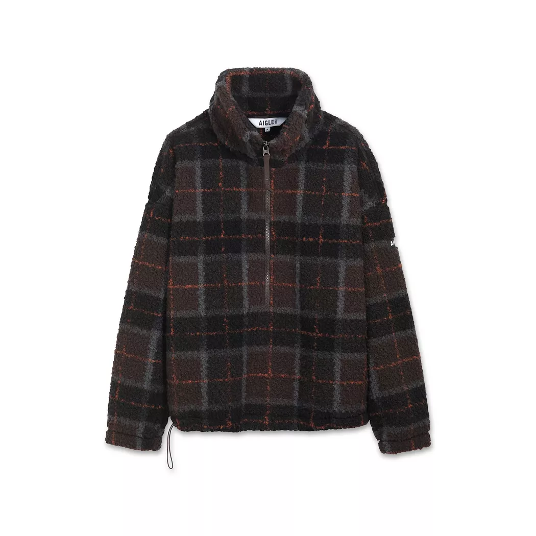 Aigle - Fleecejacke ohne Kapuze, für Herren, Dunkelbraun, Größe S