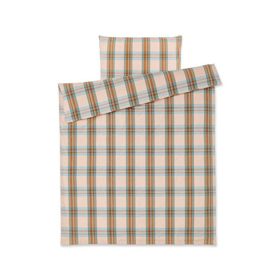 Manor Swansea Housse de Couette en Flanelle à Carreaux  