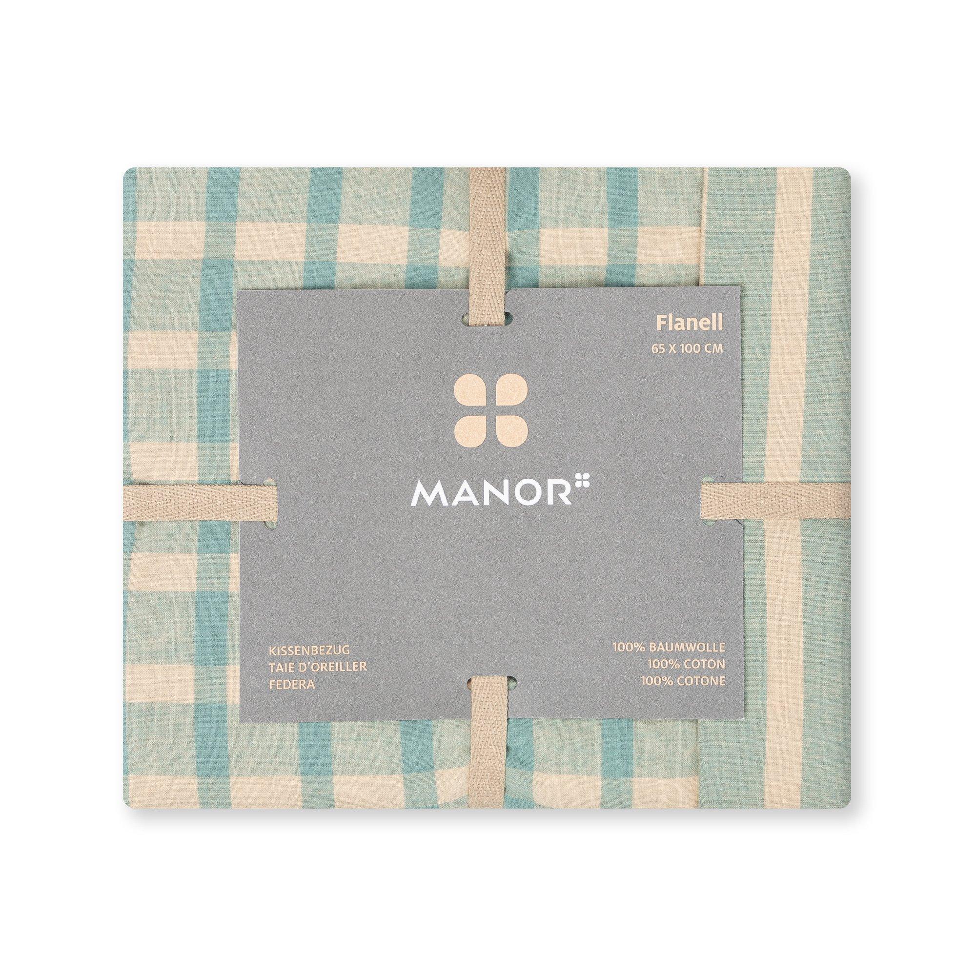 Manor Cartiff Flanella Federa a Righe  