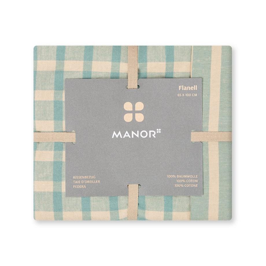 Manor Cartiff Flanell Gestreifter Kissenbezug  