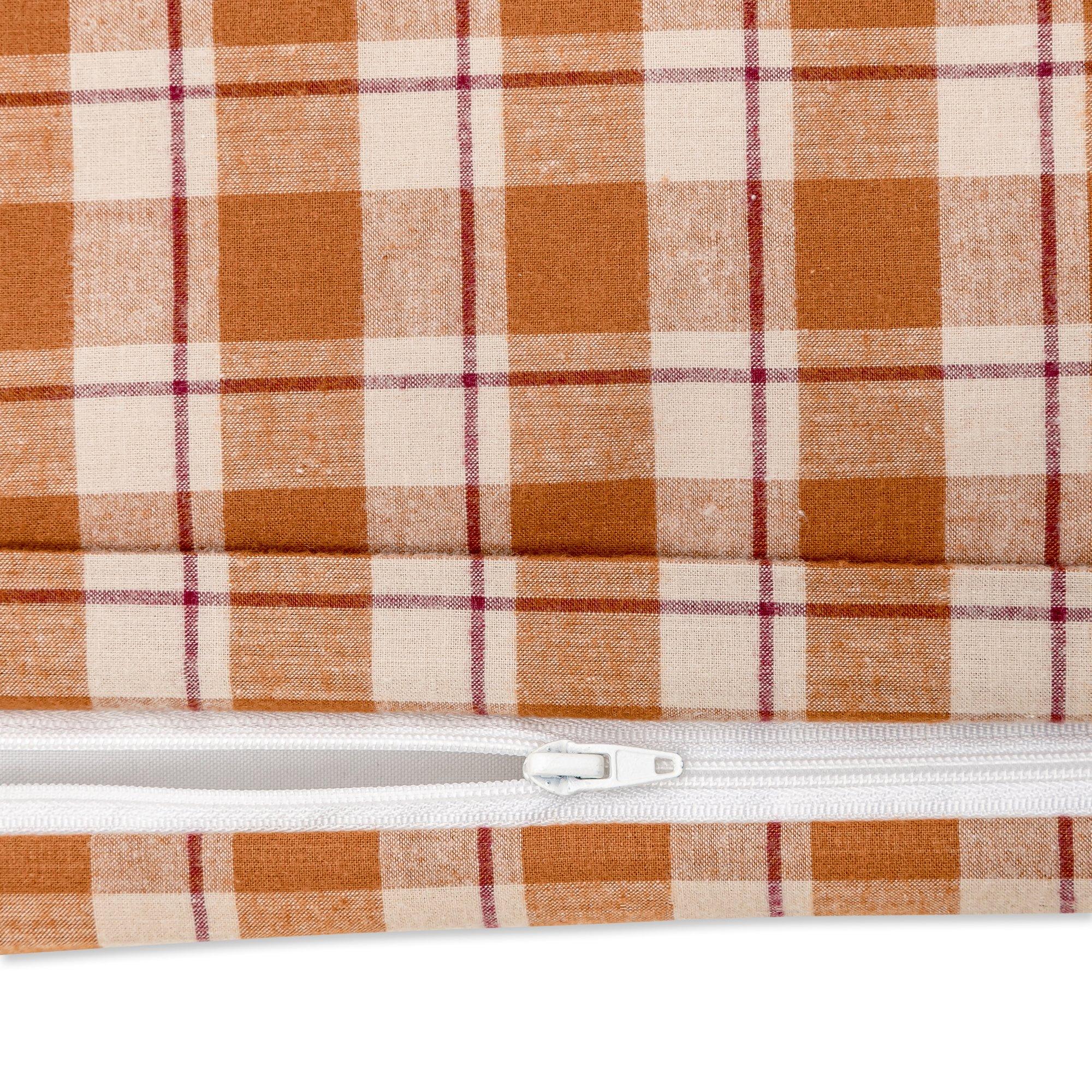 Manor Leeds Housse de couette en flanelle à carreaux  