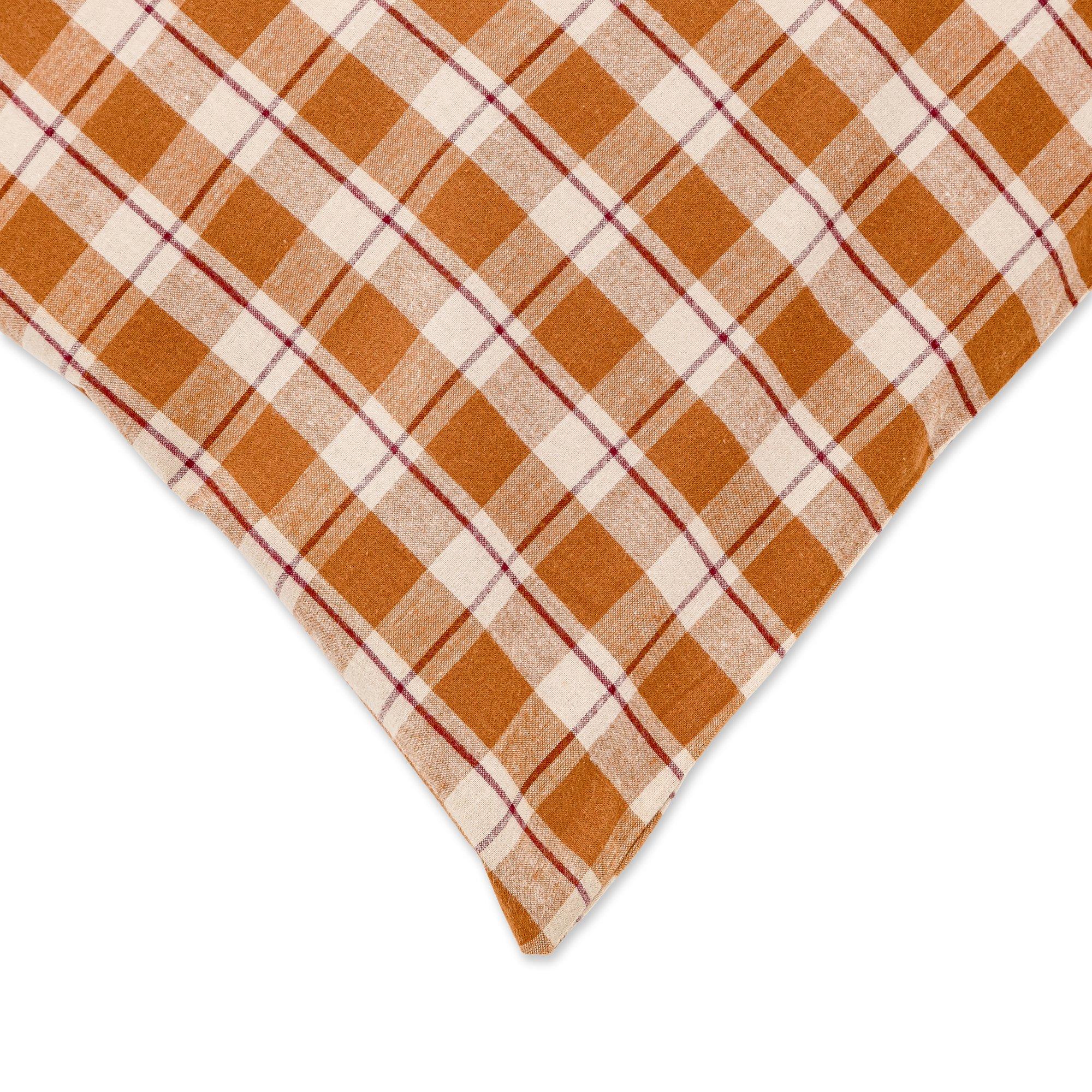 Manor Leeds Taie d'oreiller en flanelle à carreaux  