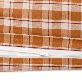 Manor Leeds Taie d'oreiller en flanelle à carreaux  