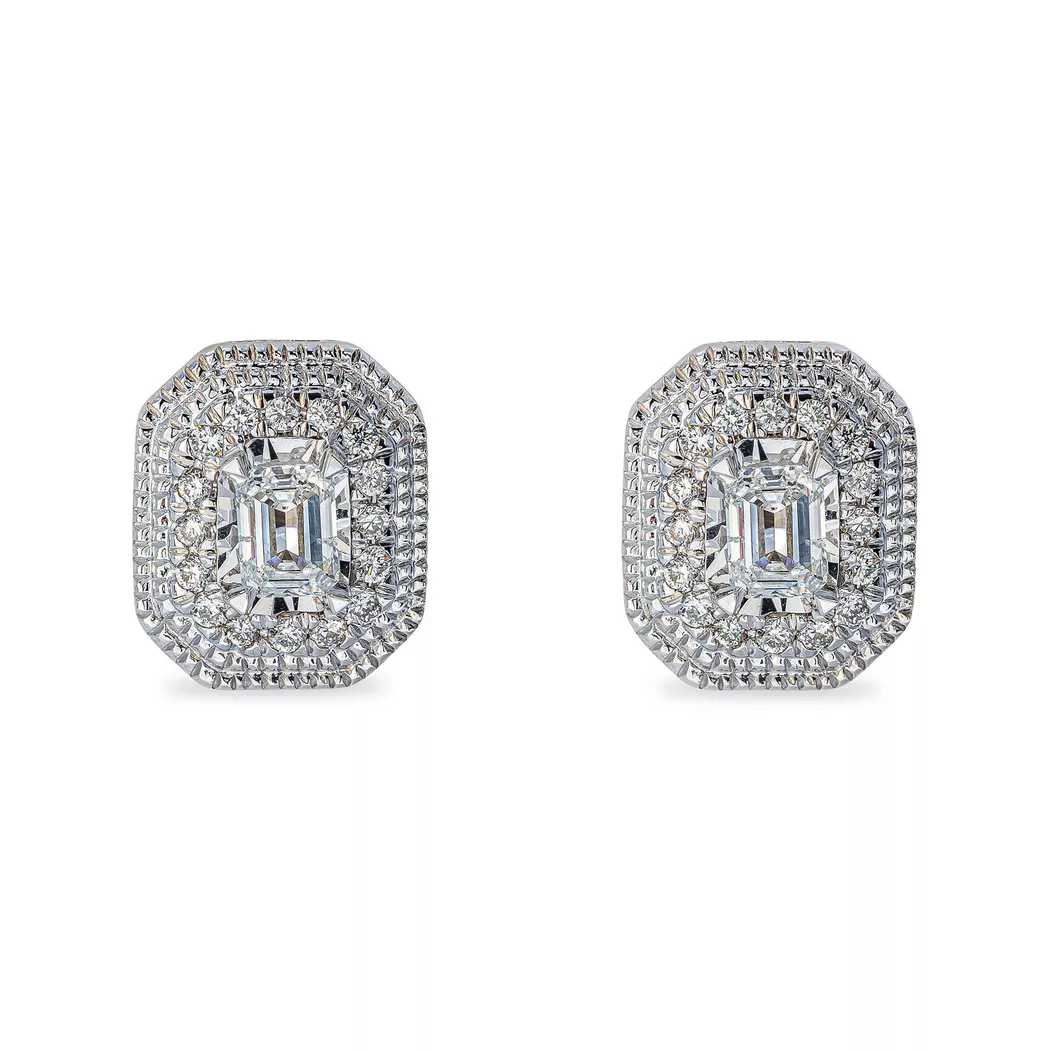 Sergio Ferris - Ohrringe, Boucles clous or 18kt, One Size, Weissgold
