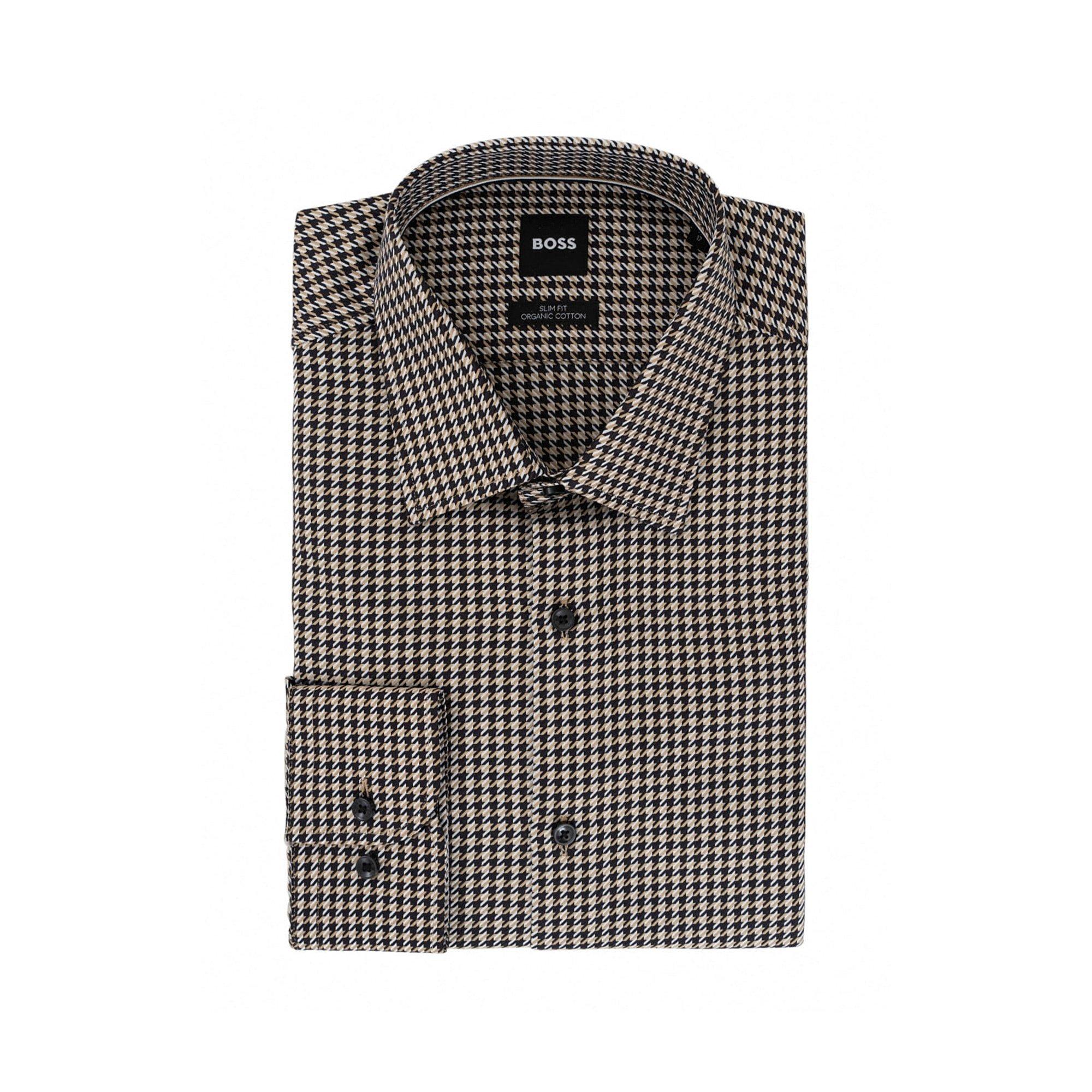BOSS BLACK H-Hank-Kent Slim Fit Camicia Maniche Lunghe Collo Kent  