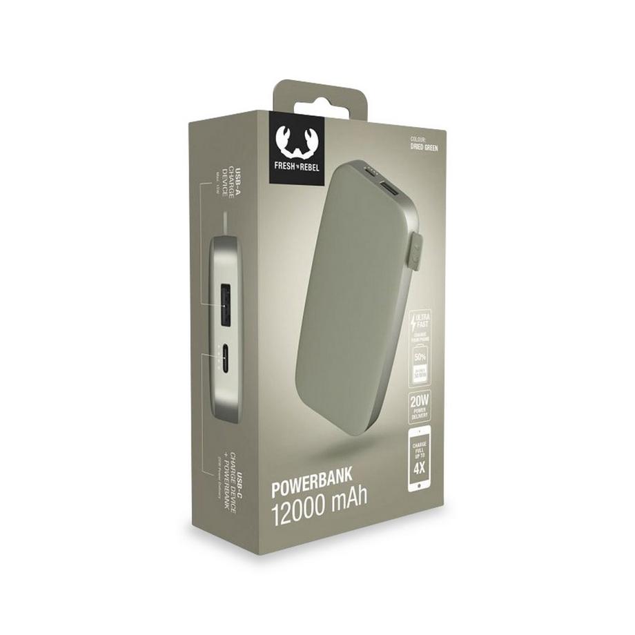 FRESH'N REBEL 12000 mAh USB-C  -  Ultra Fast Charging & 20W PD Powerbank 